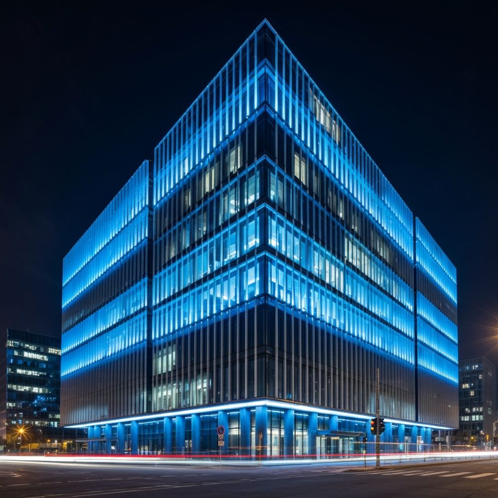 Architectural exterior lighting installation